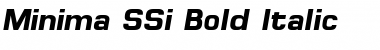 Minima SSi Bold Italic Font