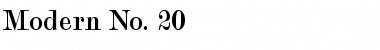 Modern No. 20 Regular Font