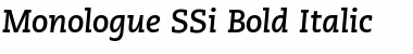 Monologue SSi Bold Italic Font