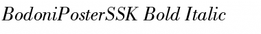BodoniPosterSSK Bold Italic Font