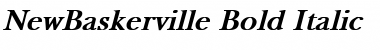 NewBaskerville Bold Italic Font