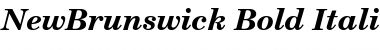 NewBrunswick Bold Italic Font