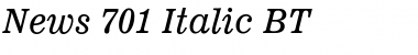 News701 BT Italic Font