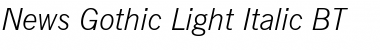 NewsGoth Lt BT Light Italic