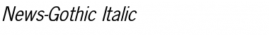 News-Gothic Italic Font