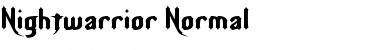 Nightwarrior Normal Font