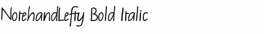 NotehandLefty Bold Italic