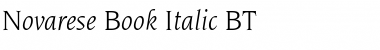 Novarese Bk BT Book Italic Font