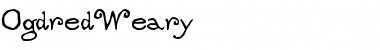Download OgdredWeary Font Download OgdredWeary Font