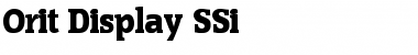 Download Orit Display SSi Font