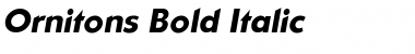 Ornitons Bold Italic Font