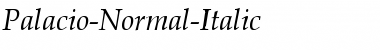 Palacio-Normal-Italic Regular Font