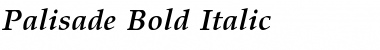 Palisade Bold Italic Font