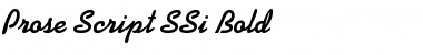 Prose Script SSi Bold Font