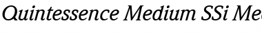Quintessence Medium SSi Medium Italic Font