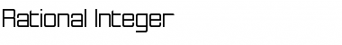 Rational Integer Regular Font