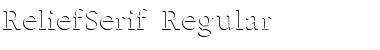 ReliefSerif Regular Font