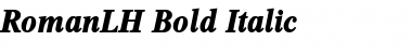 RomanLH Bold Italic