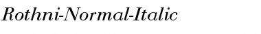 Download Rothni-Normal-Italic Font