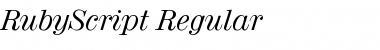 RubyScript Regular Font