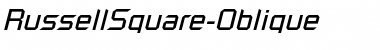 RussellSquare-Oblique Regular Font