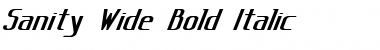 Sanity Wide Bold Italic