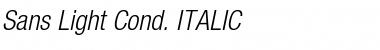 Sans Light Cond. ITALIC Font