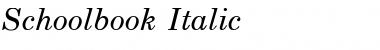 Schoolbook Italic Font
