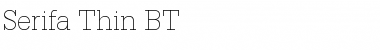 Serifa Th BT Thin Font