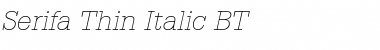 Serifa Th BT Thin Italic