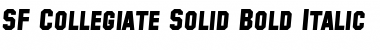 SF Collegiate Solid Bold Italic