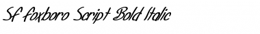 SF Foxboro Script Bold Italic Font