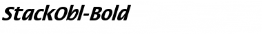 StackObl-Bold Regular Font