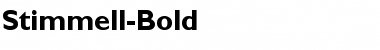 Download Stimmell-Bold Font
