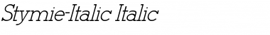 Stymie-Italic Italic Font