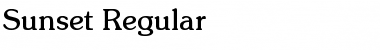 Sunset Regular Font