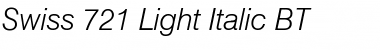 Swis721 Lt BT Light Italic Font