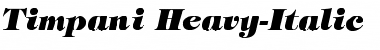 Timpani_Heavy-Italic Regular Font