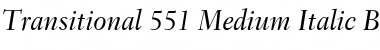 Transit551 Md BT Medium Italic Font