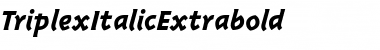 TriplexItalicExtrabold Regular Font