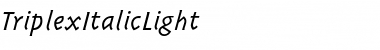 TriplexItalicLight Regular Font