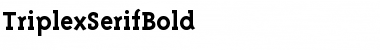 TriplexSerifBold Regular Font