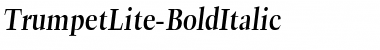 TrumpetLite BoldItalic Font