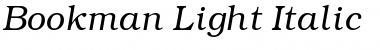 Bookman Light Italic Font