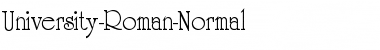 University-Roman-Normal Regular Font