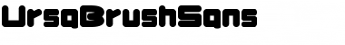 UrsaBrushSans Regular Font