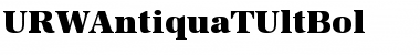URWAntiquaTUltBol Regular Font