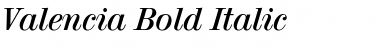 Valencia Bold Italic