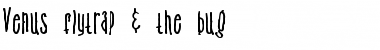 Venus flytrap  & the bug Regular Font