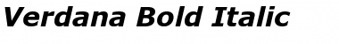Verdana Bold Italic Font